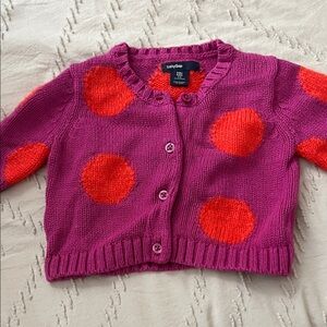 GAP Pink and Orange Baby Cardigan